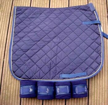 dunkelblaues Dressurset, HKM/EQuest , Akinom, Dressage Pads, Bad Salzuflen