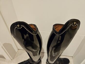 Wunderschöne Lack Dressur Reitstiefel, Petrie Petrie Dressurstiefel