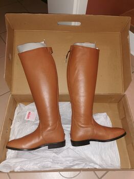 NEU! * HKM Lederreitstiefel * Cognac * Gr. 39 H47 W37.5 HKM