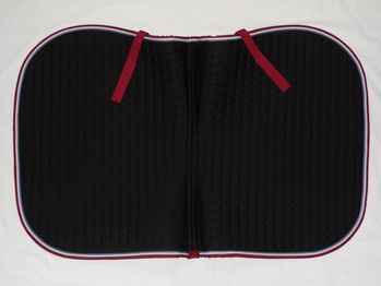 Neue Baumwoll-Schabracke WB-VS Burgundy Schwarz Weinrot Air-Mesh Innenseite