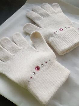 Neue Handschuhe mit Strass, C.B., Reithandschuhe, Kirchheim unter Teck