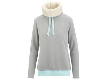 Neuer STONEDEEK Ladies-Fleecepullover 'Lucy' L Rauch Grau Reit-Pulli Pullover STONEDEEK Lucy