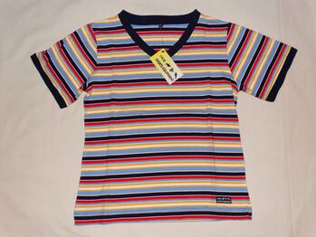 Neues HKM Streifen T-Shirt Kinder XL (ca. 170-176, Erwachsene S) rot gelb blau gestreift HKM