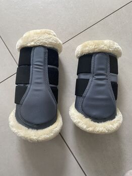 NEU Felix Bühler Gamaschen Dressur Gamaschen Wb Full grün grau Lammfell, KJ, Tendon Boots, Heppenheim
