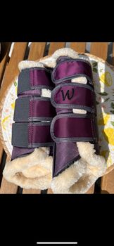 NEUE Gamaschen in Lila/Holunder in L, super Soft Waldhausen Gamaschen super soft 