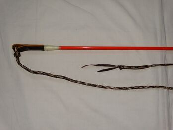 Neuer Horsemanship Stick 100 cm orange & Seilchen 160 cm Bodenarbeitsstick Carrot Stick