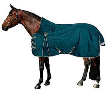 Neu THERMO MASTER Outdoor Highneck Pferdedecke Jesco II, 200g, Petrol, Gr.125 (OVP), Thermo Master Jesco II, Björn Lakeberg, Horse Blankets, Sheets & Coolers, Hatten