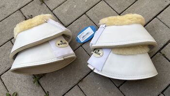 NEU Busse Hufglocken mit echtem Lammfell weiß Gr. XL Busse