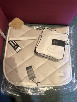 NEU ESKADRON SET Platinum 2022 Pearlgrey Pearl Grey Beige Kroko DL Schabracke Bandagen WB DR Velvet, Eskadron, Hermine, Dressage Pads, Bremen