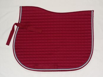 Neue Baumwoll-Schabracke WB-VS Burgundy Schwarz Weinrot Air-Mesh Innenseite, Anne, Dressage Pads, Wahrenholz