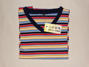 Neues HKM Streifen T-Shirt Kinder XL (ca. 170-176, Erwachsene S) rot gelb blau gestreift NEU HKM