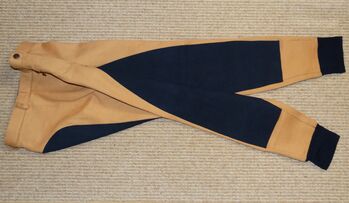 Neue Kantrie Damen-Kunstleder-Vollbesatz-Reithose 42 eher 40/M beige blau nachtblau NEU, Kantrie, Anne, Bryczesy, Wahrenholz