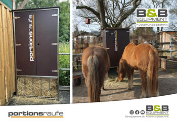 Neue Heuraufe/Heuschrank Pferd zeitgesteuerter, 4 Portionen Heu, portionsraufe, B&B equipment GmbH  portionsraufe, B&B Equipment (B&B equipment GmbH), Hay Nets, Bags & Rags, Hilden