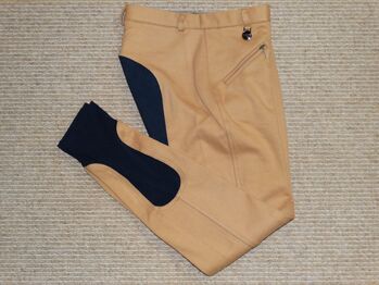 Neue Kantrie Damen-Kunstleder-Vollbesatz-Reithose 42 eher 40/M beige blau nachtblau NEU, Kantrie, Anne, Breeches & Jodhpurs, Wahrenholz