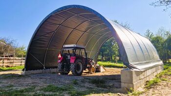 Rundbogenhalle 9,15 x 10 m ideal zur Lagerung von Heu, Stroh, Futtermitteln, Getreide, Dünger, Karol, Schroniska i namioty dla koni, Wrocław