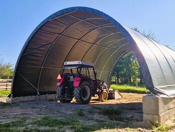 Rundbogenhalle 9,15 x 10 m ideal zur Lagerung von Heu, Stroh, Futtermitteln, Getreide, Dünger