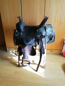 OLDTIMER Westernsattel Full Quarter Baum, Simco Costum made, L.W., Western Saddle, Schwäbisch Hall