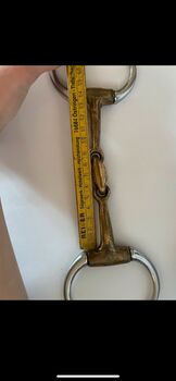 Olivenkopfgebiss 13,5cm, massiv, doppelt gebrochen, Kupfergebiss