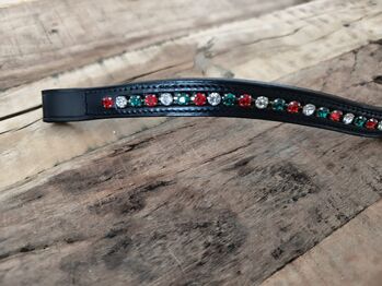 Stirnriemen von Otto Schumacher mit Swarovski, Größe WB, neu Otto Schuhmacher 3-farbig