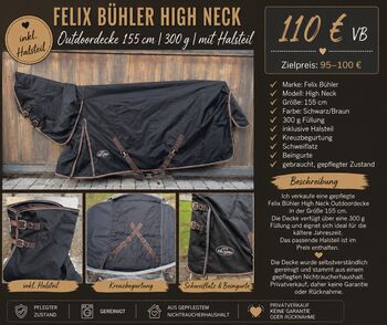 Felix Bühler Regendecke, Felix Bühler , Schumann, Martina, Derki dla konia, Bietigheim-Bissingen