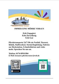 Europaweite Pferdetransporte 24/7, Kreuzer's Pferde Cruiser , Transport, Weilrod