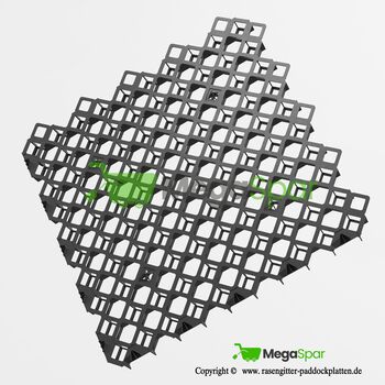 Paddockplatten & Parkplatzgitter Premium Rasengitter Qualität für den Paddock MEGASPAR - Online Shop Kunststoffgitter & Parkplatzgitter - Rasengitter und Kieswaben, Bodengitter Top Paddockplatten