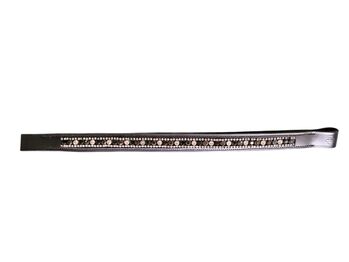 Leder-Stirnband, Stirnriemen mit Glitzersteinen für Pferde, 40 cm, schwarz; 4 Horse, 4 Horse, Andrea Schürmann, Browbands, Lichtenau