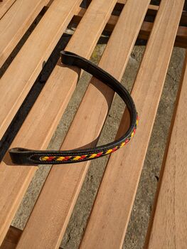 Stirnriemen schwarz-rot-gelb, ponymausi, Browbands, Naumburg