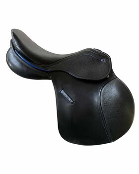 PASSIERBLU Motion Springsattel –16 Zoll –schwarz/blau–Top Zustand, PassierBlu Motion, Sabine Wolf, Jumping Saddle, Gilching