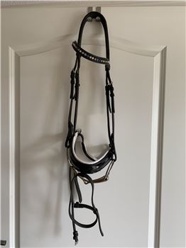 Lacktrense schwarz/weiß unterlegt, Silke Lang, Bridles & Headstalls, Wadgassen