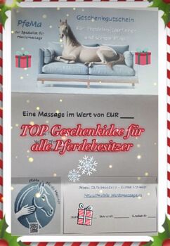 PfeMa 🐴 Mobile Pferdemassage 🎁Geschenkgutschein PfeMa
