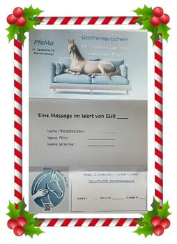 PfeMa 🐴 Mobile Pferdemassage 🎁Geschenkgutschein, PfeMa, Diana Schmidt , Therapie & Behandlung, Dülmen 