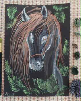 pferd Aquarelle handgemalt, Ola, Pferd kaufen, Dallikon