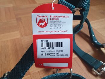 Pferdehalfter Warmblut grün Strasssteine *Neu*