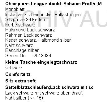 Philimar Champions League Dressursattel Philimar  Champions League