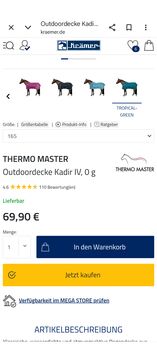 Regendecke Thermo Master 0 Gramm, 165 Krämer, Thermo Master  Outdoordecke Kadir 0 Gramm 