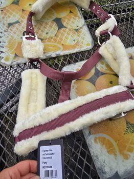 Pony Halfter Fellhalfter Neu Rosa Bordeaux Riderschoice  Fellhalfter