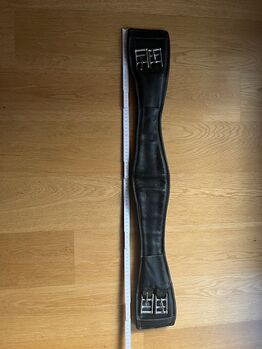 Sattelgurt schwarz von Henning, Büffelleder, handgefertigt, 75 cm Henning Kurzgurt