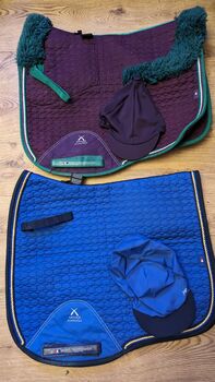 Premier Equine blue dressage saddle pad and hat silk, Premier Equine , Gemma, Schabracken, Driffield