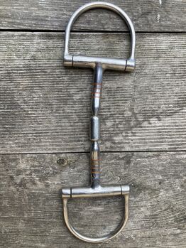 Pro Cheval D-Ring Gebiß, 13,5 cm, 11 mm Pro Cheval D-Ring, einfach gebrochen, Kupfereinlagerungen