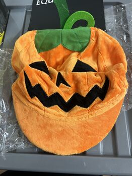 Pumpkin riding hat skull cover Halloween attire one size by Equetech, Equetech, Sapphire, Riding Helmets, St Helens 