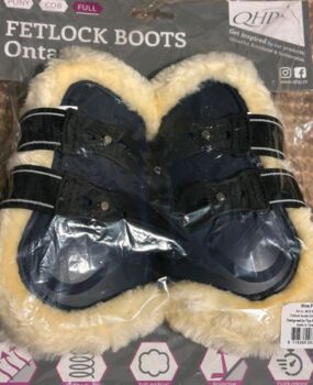 QHP Fellgamaschen Set Gr. WB/ Full navy QHP Ontario & Fetlock Boots