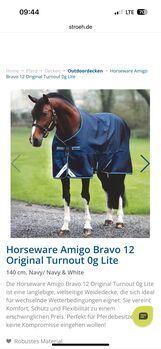 Rambo Horseware Decke neu 0g 165, Horseware Amigo Bravo 12 Turnout 0g, Emma , Pferdedecken, Seedorf 