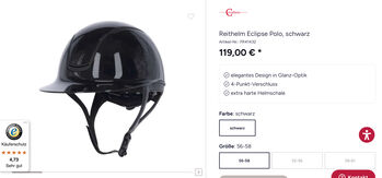Reithelm Eclipse Polo schwarz von Covalliero Größe 56-58, Covalliero Eclipse Polo, Lena Meihöfer, Reithelme, Hiddenhausen 
