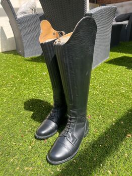 BOTA MONTAR CORDÓN & CREMALLERA EFL162 NEGRO Zaldi Leather boot with laces and zipper