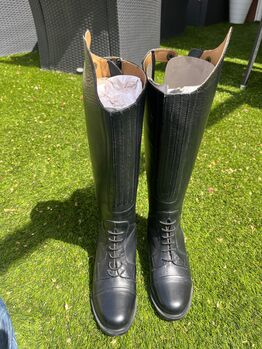 BOTA MONTAR CORDÓN & CREMALLERA EFL162 NEGRO, Zaldi Leather boot with laces and zipper, Ariadna, Reitstiefel, Terrassa