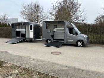 Renault Pferdetransporter Gespann mit B/E Führerschein Viehtransporter Tiertransporter Selbstfahrer Dickenherr Dickenherr