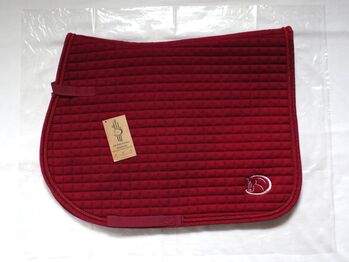 RidersChoice Baumwoll-Schabracke WB-VS Burgandy Weinrot Grau Vielseitigkeit-Full Riders Deal RidersChoice