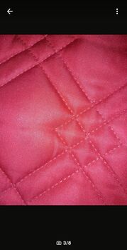 Ridersdeal Schabracke rot /dunkelrot mit Kordel in silber