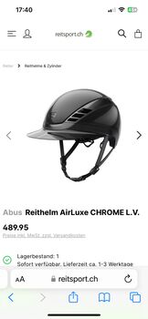 Reithelm AirLuxe Chrome Longvizor, Shiny Black, Abus pikeur  AirLuxe Chrome Longvizor, Monique, Riding Helmets, Cordast 